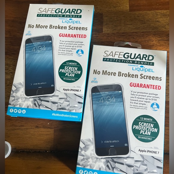 Safeguard screen protector/powered by liquipel/iPhone 7 - Picture 1 of 4